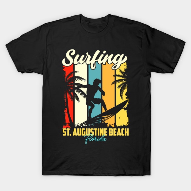 Surfing |  St. Augustine Beach, Florida T-Shirt by T-shirt US